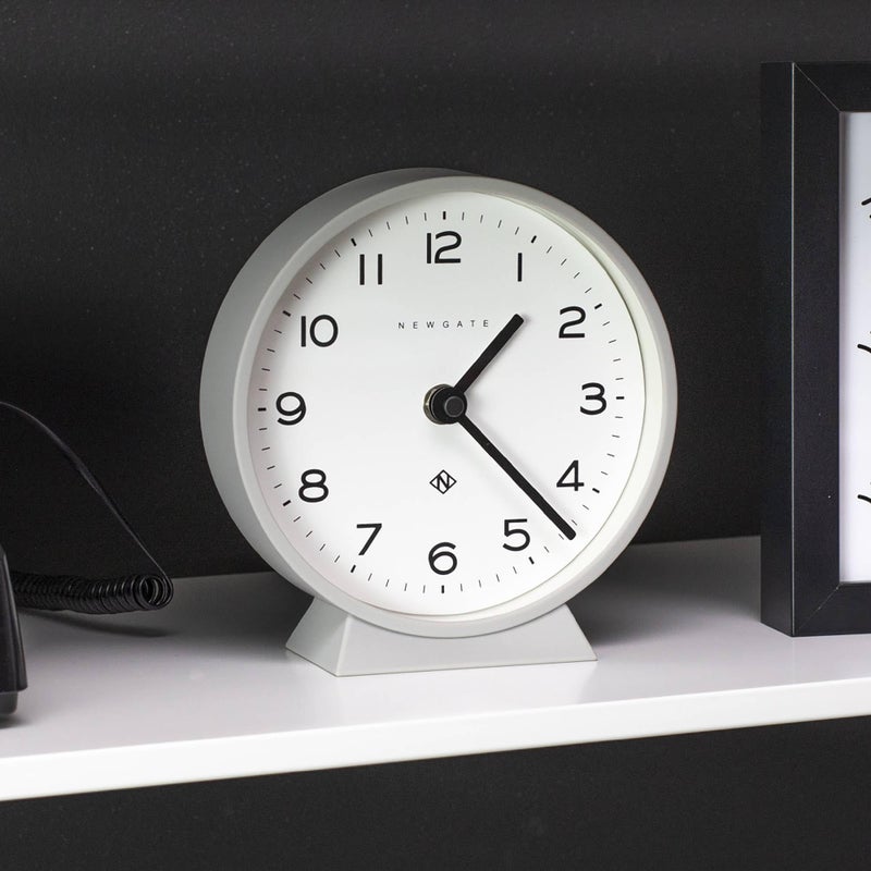 NEWGATEÂ® M Mantel Echo Desk Clock | Modern Round Design | Posh Gray | Easy to Read Numbers | Contemporary Style for Desk, Table, Shelf or Bedside - Image 5